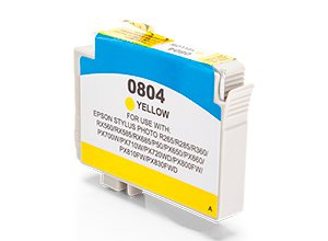Compatible Epson C13T08044011 T0804 Yellow 520 Page Yield