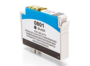 Compatible Epson C13T08014011 T0801 Black 330 Page Yield